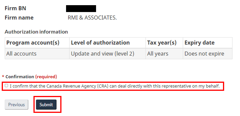 CRA Authorize Representative RMI LLP Calgary CRA Authorize Representative RMI LLP Calgary